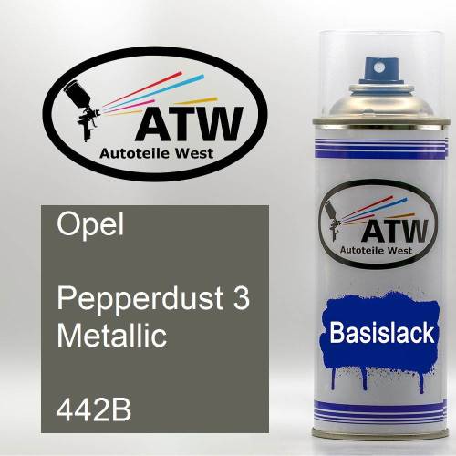 Opel, Pepperdust 3 Metallic, 442B: 400ml Sprühdose, von ATW Autoteile West.